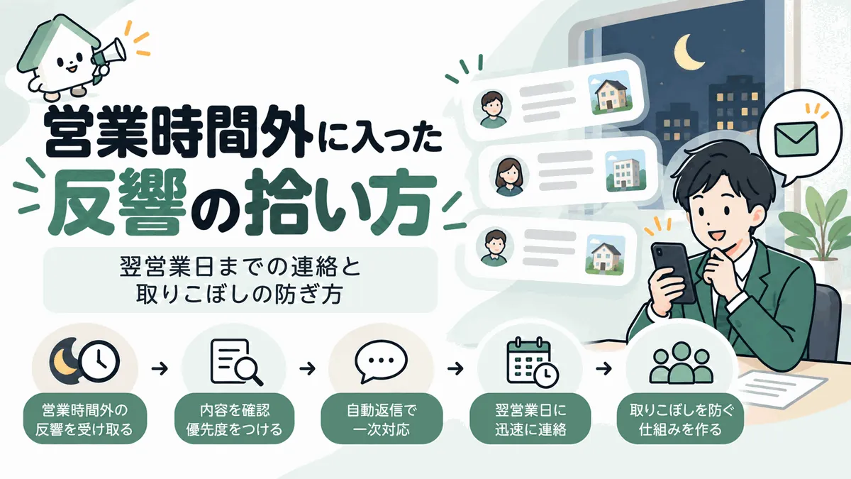 営業時間外に入った反響の拾い方|翌営業日までの連絡と取りこぼしの防ぎ方