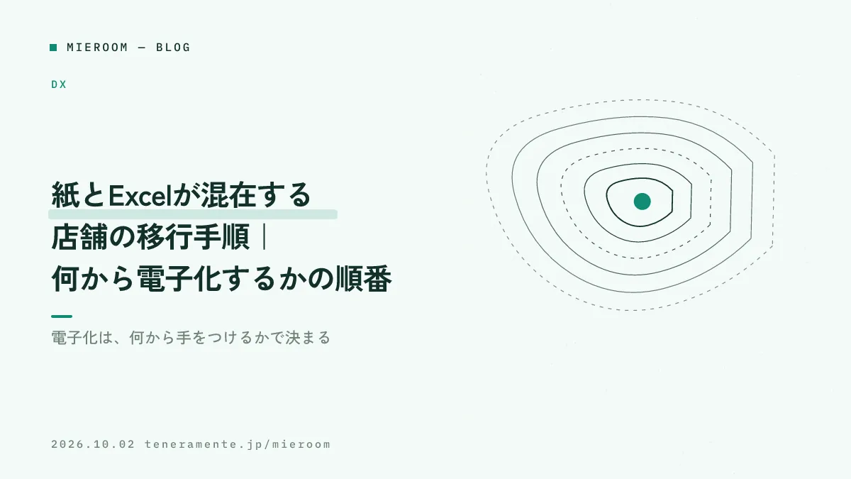 紙とExcelが混在する店舗の移行手順|何から電子化するかの順番