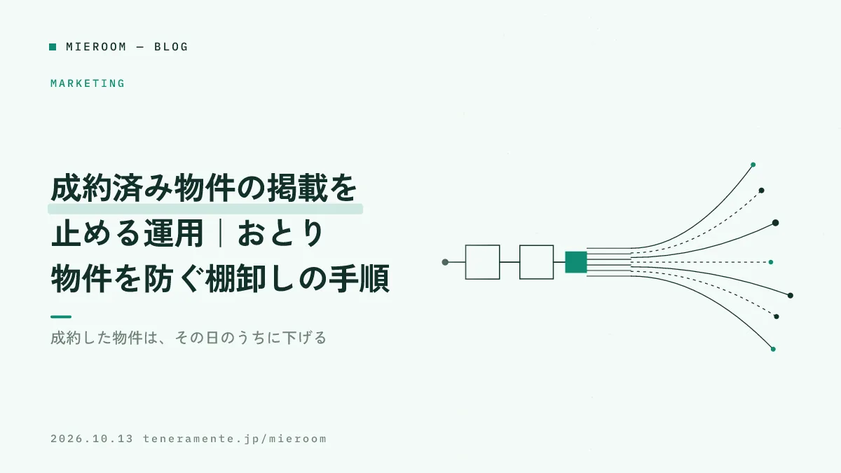 成約済み物件の掲載を止める運用|おとり物件を防ぐ棚卸しの手順