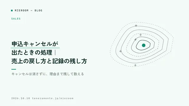 申込キャンセルが出たときの処理|売上の戻し方と記録の残し方